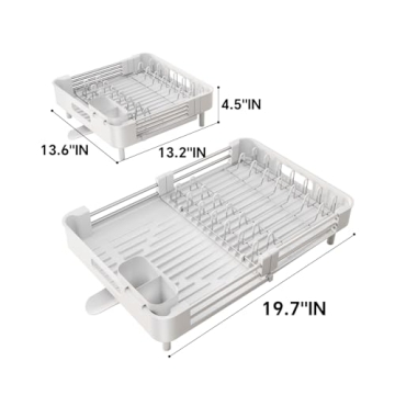 Expandable Dish Drying Rack for Kitchen Counter
