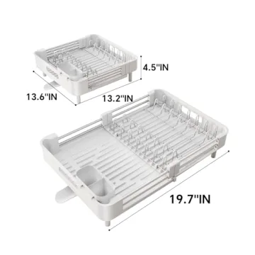 Expandable Dish Drying Rack for Kitchen Counter