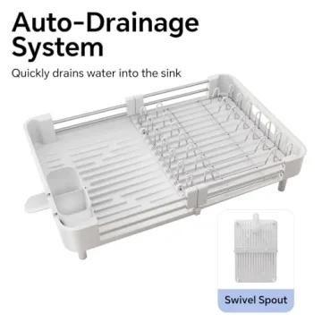 Expandable Dish Drying Rack for Kitchen Counter