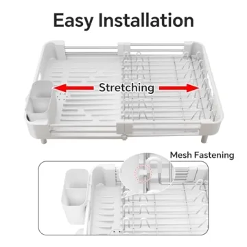 Expandable Dish Drying Rack for Kitchen Counter