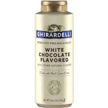 Ghirardelli White Chocolate Sauce 16 oz Squeeze Bottle (Pack of 2)