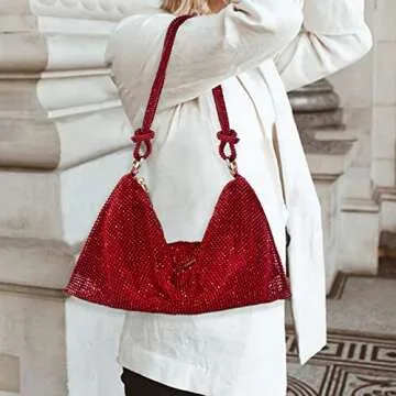 Sparkly Black Rhinestone Purse for Women - Perfect for Parties