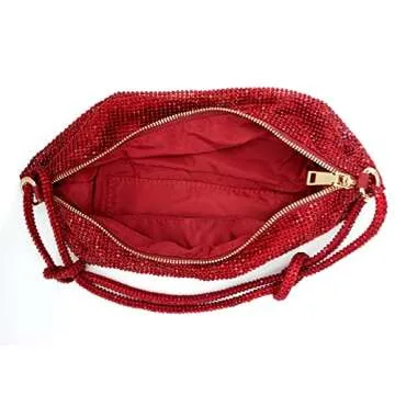 Sparkly Black Rhinestone Purse for Women - Perfect for Parties