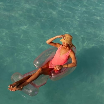 FUNBOY Clear Pink 2-in-1 Water Float for Pool Relaxation