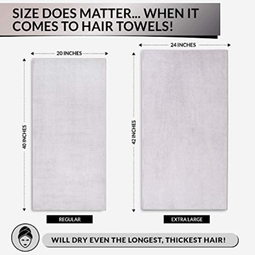 Luxe Beauty Microfiber Hair Towel Wrap for All Hair Types