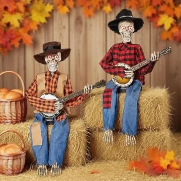 Buy Dueling Banjo Skeletons for Spooky Fun Halloween Decor