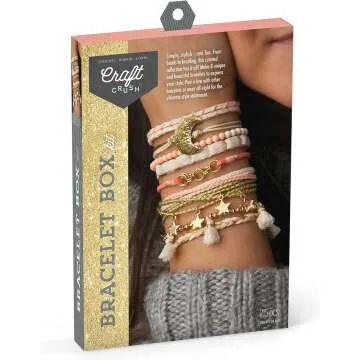 Gold Friendship Bracelet Kit for Creative Crafting