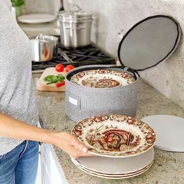 Durable China Storage Container for Dinner Plates - Stackable Protection