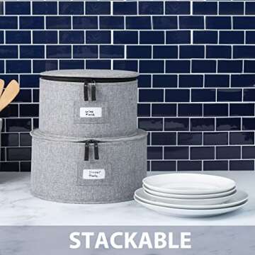 Durable China Storage Container for Dinner Plates - Stackable Protection