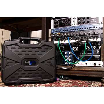 CASEMATIX Podcast Equipment Hard Case Compatible With RodeCaster Pro, Podcasting Microphone and Podmic Audio Mixer Accessories - Impact Absorbing Padded Foam Protection