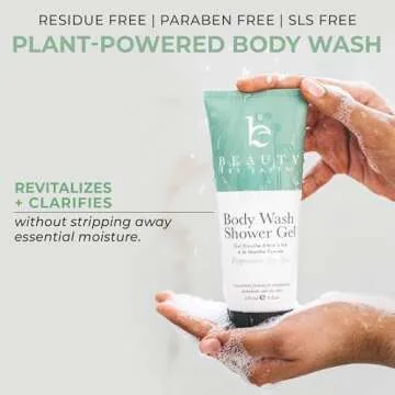 Beauty by Earth Peppermint Tea Tree Oil Shower Gel Body Wash - Made in USA with Organic & Natural In...