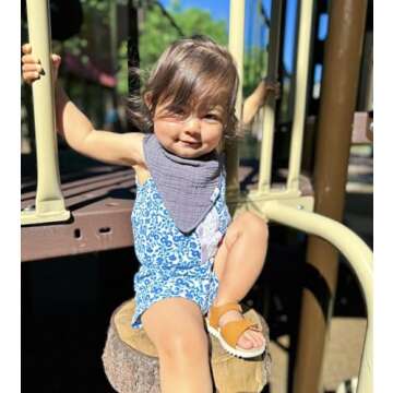 DiaperSquad's 10-Pack 100% Muslin Cotton Baby Bibs for Drooling and Teething, Bibs for Boys, Baby Gi...