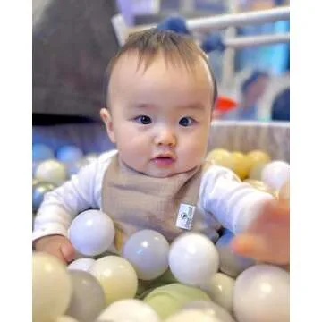 DiaperSquad's 10-Pack 100% Muslin Cotton Baby Bibs for Drooling and Teething, Bibs for Boys, Baby Girl - Solid Cotton Baby Drool Bibs (Neutral - 100% Muslin)