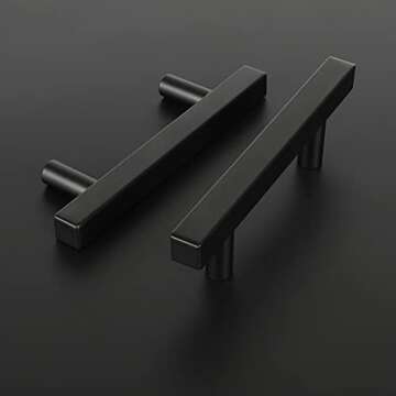Peaha Black Cabinet Pulls 3 Inch Stylish Drawer Handles