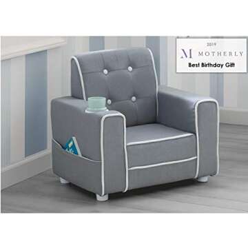 Delta Children Chelsea Kids Upholstered Chair with Cup Holder