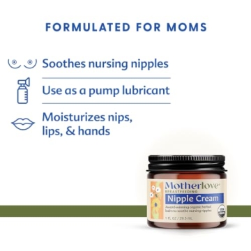 Motherlove Nipple Cream Organic Soothing Relief for Moms