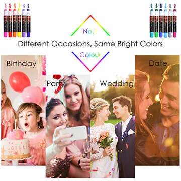 NANW 12 Color Temporary Hair Chalk, Hair Pens Crayon Salon Non-toxic Washable Hair Dye Safe Makeup kit for Cosplay Birthday New Year Christmas Gifts for Kids Girls Teen Adults