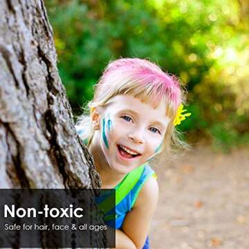 NANW 12 Color Temporary Hair Chalk, Hair Pens Crayon Salon Non-toxic Washable Hair Dye Safe Makeup kit for Cosplay Birthday New Year Christmas Gifts for Kids Girls Teen Adults