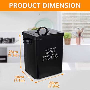 Chic Cat Food Storage Container with Seal and Scoop