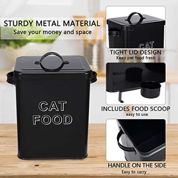 Chic Cat Food Storage Container with Seal and Scoop