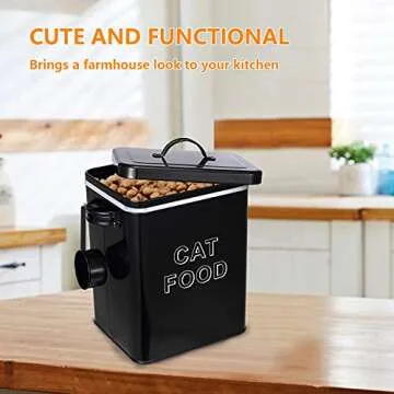 Chic Cat Food Storage Container with Seal and Scoop