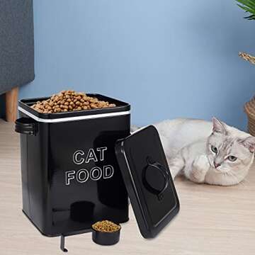 Chic Cat Food Storage Container with Seal and Scoop