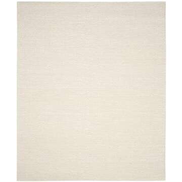 SAFAVIEH Natura Collection Area Rug - 6' x 9', Ivory, Handmade Wool, Ideal for High Traffic Areas in...