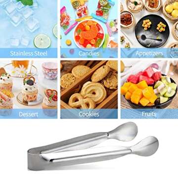 18PCS Mini Tongs for Effortless Serving and Style
