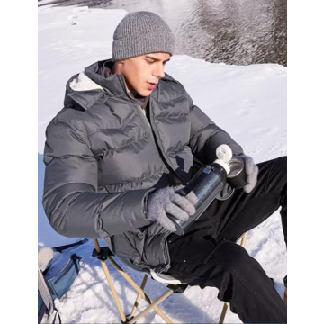 BEST SOUTH Men's Hooded Winter Puffer Jacket for Cold Weather
