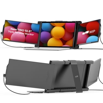 Editable Mobile Pixels 13.3'' Trio Monitor - Ultimate Travel Companion for Laptop Multitasking