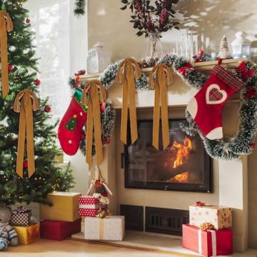 Joottuan Velvet Christmas Bows - Elegant Holiday Decor