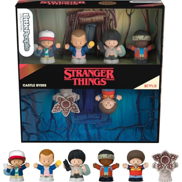 Little People Collector Stranger Things Castle Byers Special Edition Set, 6 Figures for Adults & Fan...