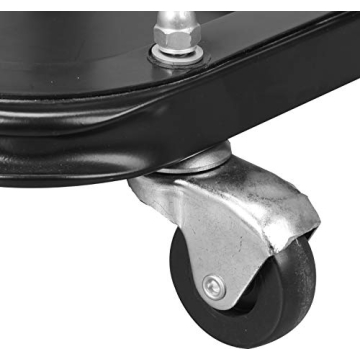 Torin TR6100W BlackJack Rolling Creeper Garage/Shop Seat: Padded Mechanic Stool with Tool Tray Storage, Black