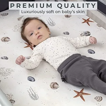 Pobibaby Premium Pack N Play Sheets | Ultra-Soft, Stylish
