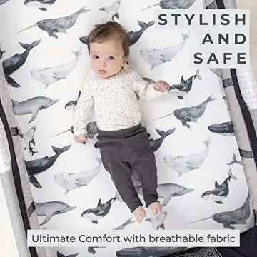 Pobibaby Premium Pack N Play Sheets | Ultra-Soft, Stylish