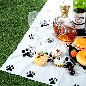 Paw Print Tablecloths for Dog Birthday Party