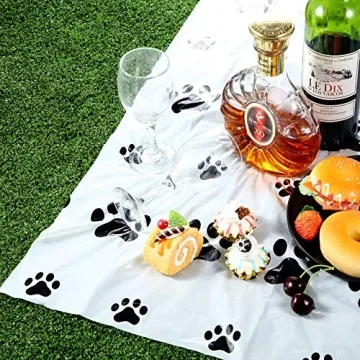 Paw Print Tablecloths for Dog Birthday Party
