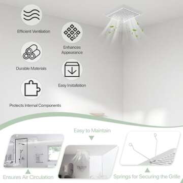 C350GN Grille Cover for Broan-NuTone Bath Fan