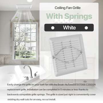 C350GN Grille Cover for Broan-NuTone Bath Fan