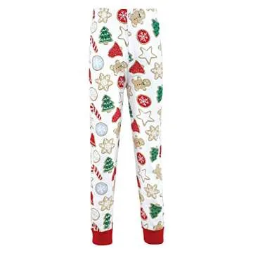 Touched by Nature Boys Kids, Toddler And Baby Organic Cotton Tight-Fit Pajama Set, Christmas Cookies, 7 Years, Christmas Cookies, 7 Years US