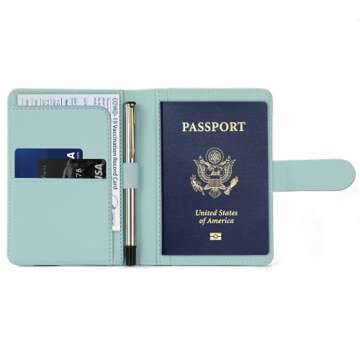 Melsbrinna Passport Holder Covers Case, Waterproof Rfid Blocking Travel Wallet Passport Holder with ...