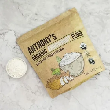Anthony's Organic Arrowroot Flour, 4 lb, Batch Tested Gluten Free, Non GMO, Vegan