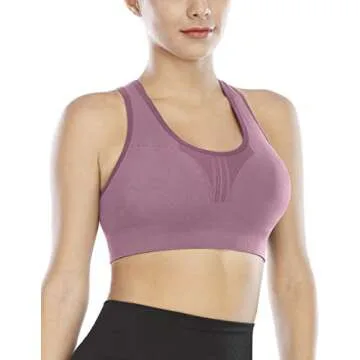 Heathyoga High Impact Sports Bras - Padded Workout Bra
