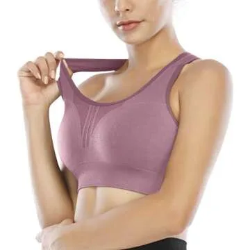 Heathyoga High Impact Sports Bras - Padded Workout Bra