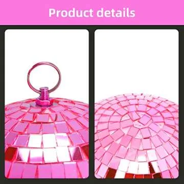8 Inch Pink Disco Ball for Parties and Home Decor