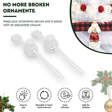 ORNAMENT ANCHOR Ornament Hooks for Safe Holiday Decorations