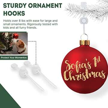 Heavy Duty ORNAMENT ANCHOR Hooks for Christmas Decor