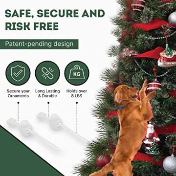 Heavy Duty ORNAMENT ANCHOR Hooks for Christmas Decor