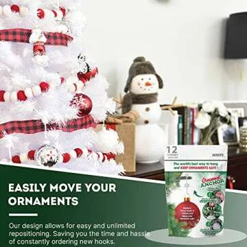 Heavy Duty ORNAMENT ANCHOR Hooks for Christmas Decor