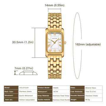 HOLSTOUR Gold Vintage Bracelet Watch for Women